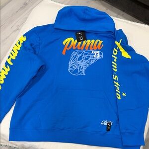 Puma Royal Blue Hoodie with Yellow Accents